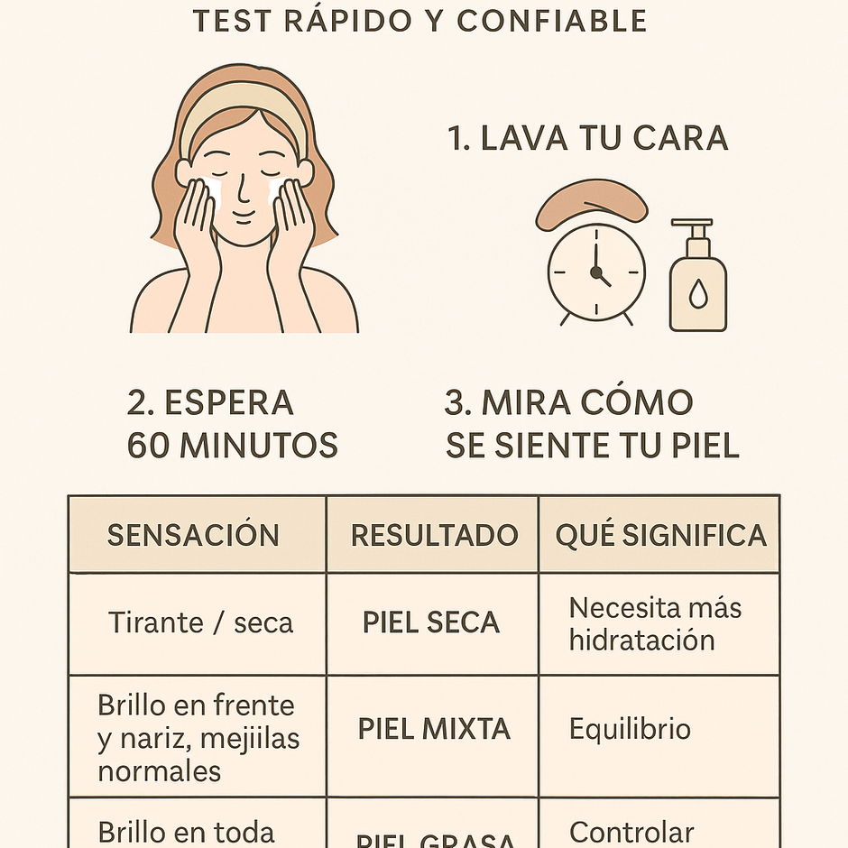 Cómo saber qué tipo de piel tienes (test rápido y confiable)